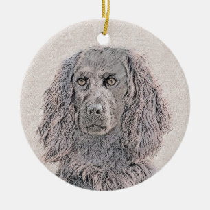 Ornamento De Cerâmica Pintura de Boykin Spaniel - Arte de Cachorro Origi