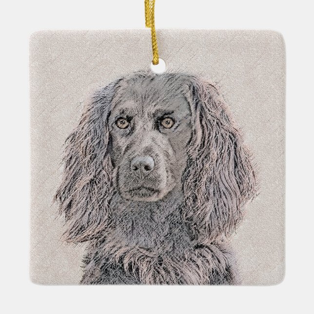 Ornamento De Cerâmica Pintura de Boykin Spaniel - Arte de Cachorro Origi (Frente)