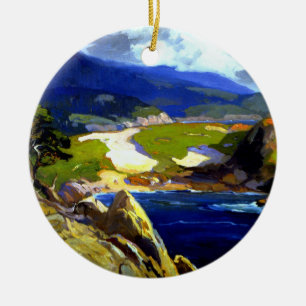 Ornamento De Cerâmica Pintura de Franz Bischoff, Cypress Green