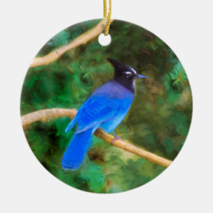 Ornamento De Cerâmica Pintura em Jay de Steller - Arte original de páss