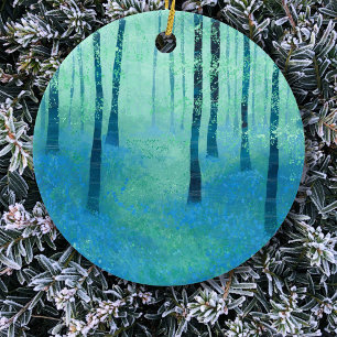 Ornamento De Cerâmica Pintura em Woodland Bluebell