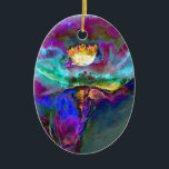 Ornamento De Cerâmica Pintura romântica elegante de flores de pétalas ro<br><div class="desc">Uma das minhas pinturas florais originais de aquarela - esta é uma papoila elegante, mas tem um abstrato para que possa ser qualquer tipo de flor, como um rosa, uma dália, etc. - este produto é personalizável acrescentando texto ou você pode transferir esta design para uma variedade de outros produtos....</div>