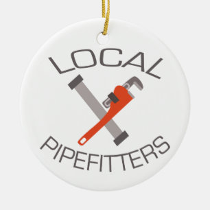 Ornamento De Cerâmica Pipefitters Locais