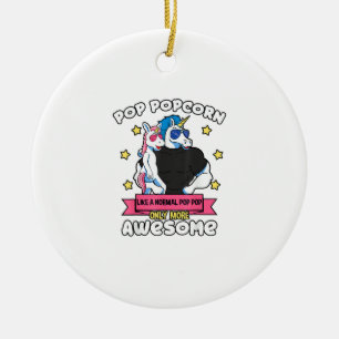 Ornamento De Cerâmica Pipoca Pop 1 Criança Dia dos Pais Pop Pop Unicórni