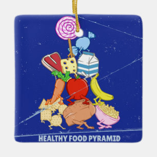 Ornamento De Cerâmica Pirâmide de alimentos saudáveis ilustração de dese