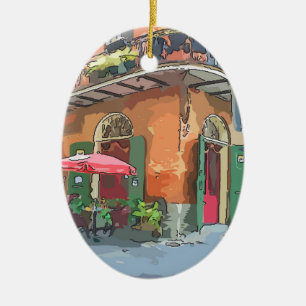 Ornamento De Cerâmica Pirata Beco Nova Orleans