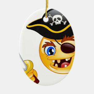 Ornamento De Cerâmica pirata emoji