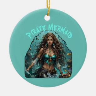 Ornamento De Cerâmica Pirata - Sereia Lady Thunder_Cove