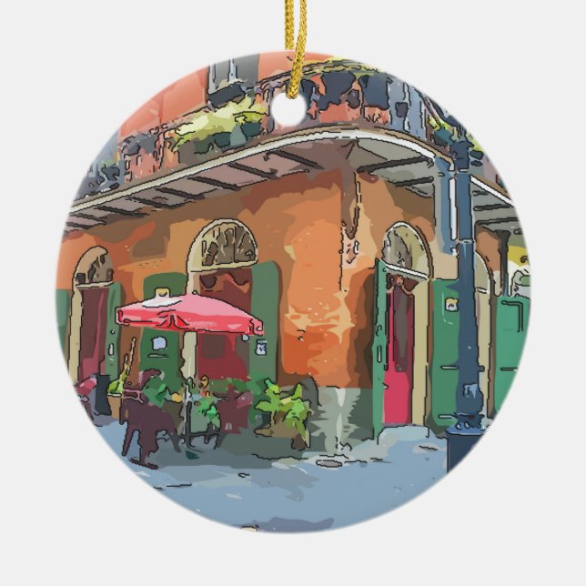 Ornamento De Cerâmica Pirates Beco Nova Orleans (Frente)