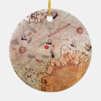 Ornamento De Cerâmica piri reis antiga história do mapa mistério da anti