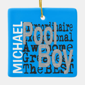 Ornamento De Cerâmica Piscina Boy Extraordinário PERSONALIZADO
