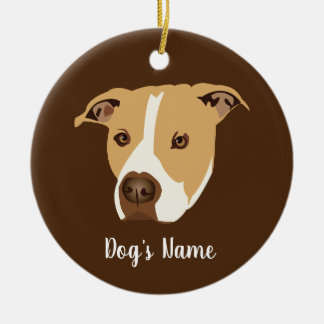 Ornamento De Cerâmica Pitbull Personalizado