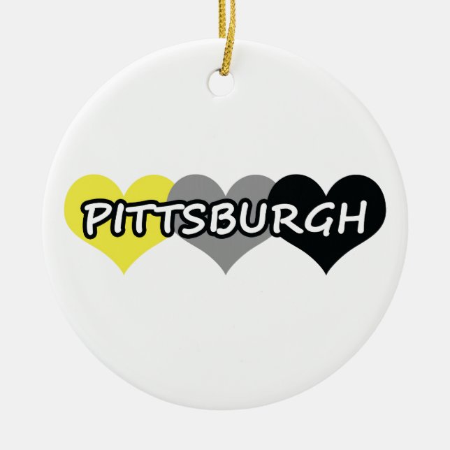 Ornamento De Cerâmica Pittsburgh (Frente)