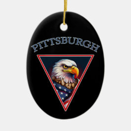 Ornamento De Cerâmica Pittsburgh American Bald Eagle