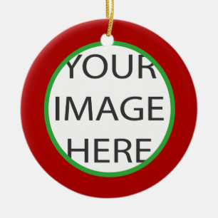 Ornamento De Cerâmica PixDezines cores DIY molduras de fotos/natal