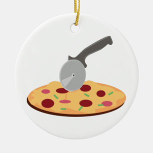 Ornamento De Cerâmica Pizza