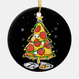 Ornamento De Cerâmica Pizza Árvore de Natal Luzes Xmas Homens Crustmas