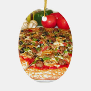 Ornamento De Cerâmica Pizza italiana