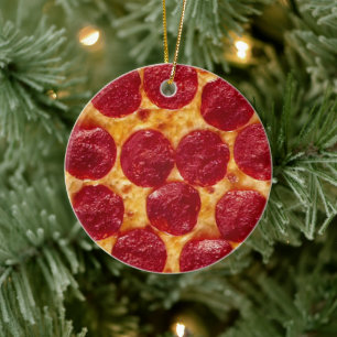 Ornamento De Cerâmica pizza pepperonis