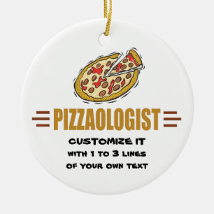 Ornamento De Cerâmica Pizza Personalizada