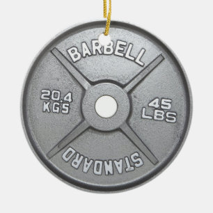 Ornamento De Cerâmica Placa do Barbell