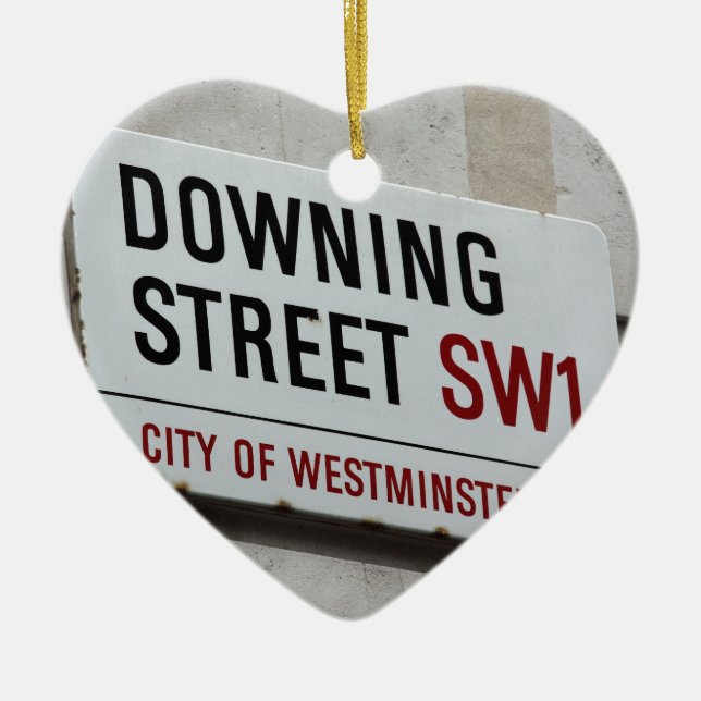 Ornamento De Cerâmica Placa Downing Street (Frente)