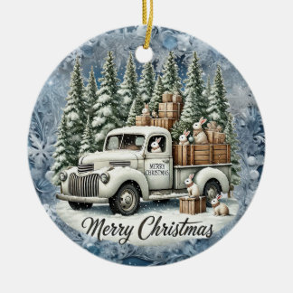 Ornamento De Cerâmica Placas de papel de paisagem de natais vintages exc