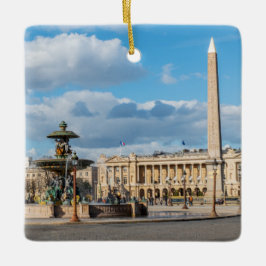 Ornamento De Cerâmica Place de la Concorde e obelisk - Paris, França