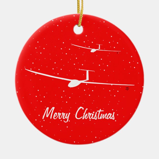 Ornamento De Cerâmica Planador (Frente)