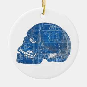 Ornamento De Cerâmica Planeje Um Esquema Humorístico Da Cabeça