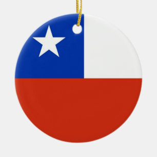 Ornamento De Cerâmica Planície da bandeira do Chile
