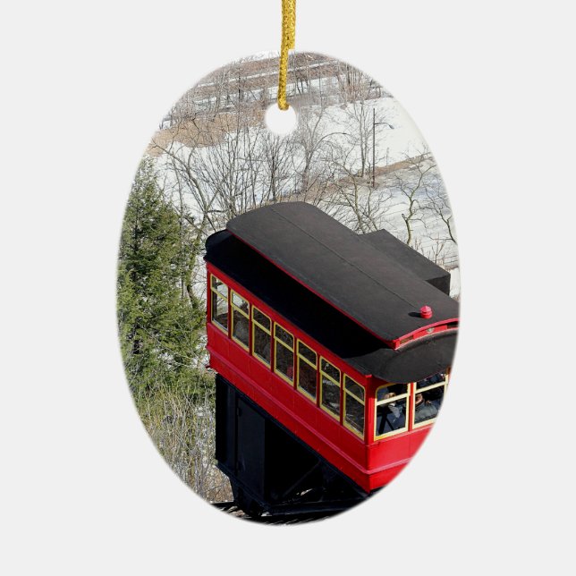 Ornamento De Cerâmica Plano do declive de Pittsburgh (Frente)