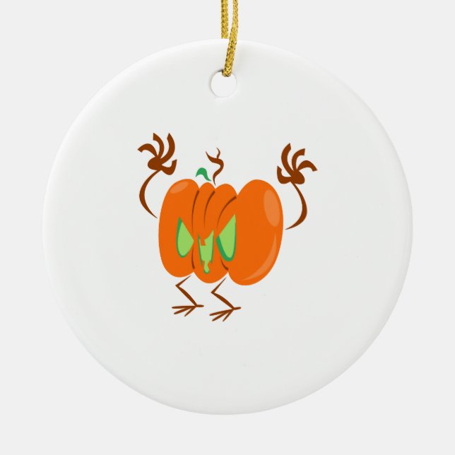 Ornamento De Cerâmica planta do Halloween (Frente)
