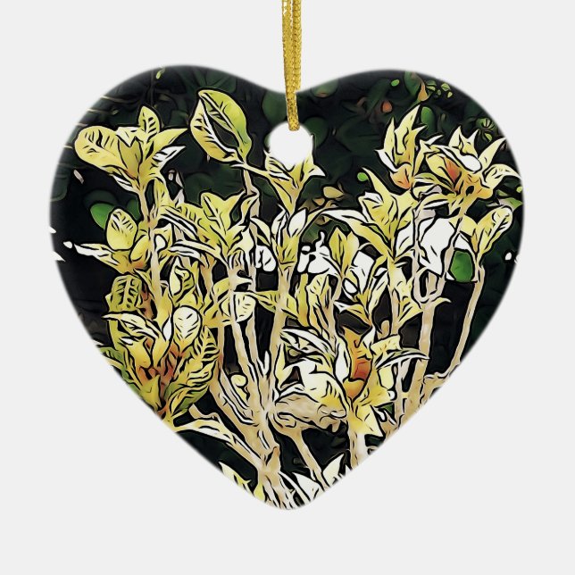 Ornamento De Cerâmica Plantas de Cuba (Frente)