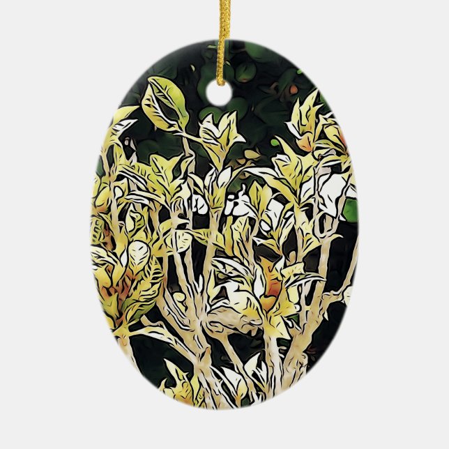 Ornamento De Cerâmica Plantas de Cuba (Frente)