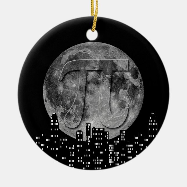 Ornamento De Cerâmica Plena Lua Pi No Céu (Frente)