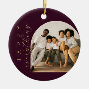 Ornamento De Cerâmica Plum Happy TUDO
