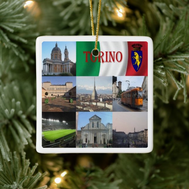 Ornamento De Cerâmica PMT012 TURIN, Mosaico, Piemonte, Itália (Árvore)