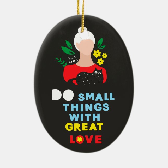 Ornamento De Cerâmica Poder das raparigas (Verso)