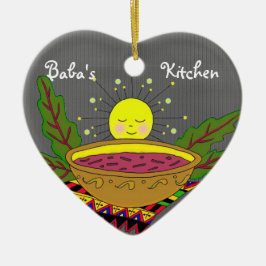 Ornamento De Cerâmica Poder do Borshch para a cozinha do babá