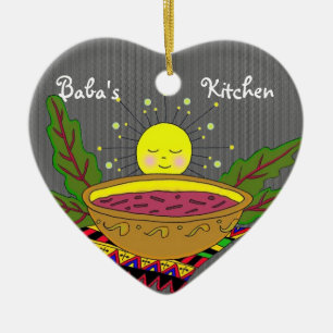 Ornamento De Cerâmica Poder do Borshch para a cozinha do babá