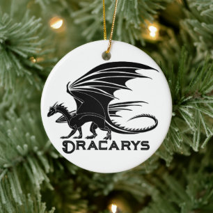 Ornamento De Cerâmica Poder do Fogo Mítico: Encantamento de Dracarys