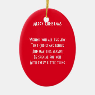 Ornamento De Cerâmica Poema