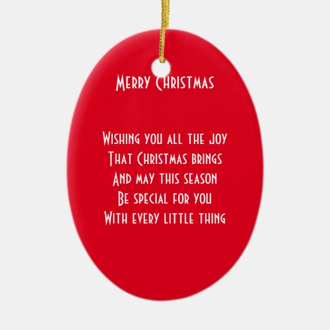 Ornamento De Cerâmica Poema (Frente)