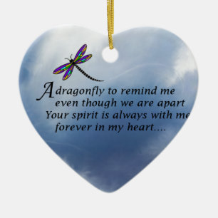 Ornamento De Cerâmica Poema do memorial da libélula