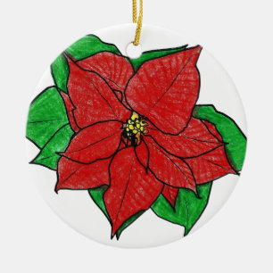 Ornamento De Cerâmica Poinsétia 0043 nenhum 1.png