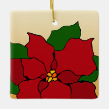 Poinsettia de Vidro Colorido