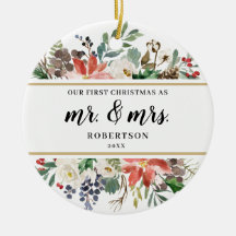 Poinsettia Greens Primeiro Natal como Sr. e Sra.