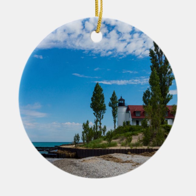 Ornamento De Cerâmica Point Betsie Light (Frente)