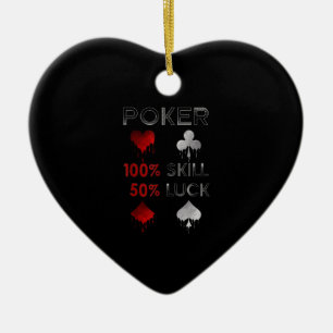 Ornamento De Cerâmica Poker Engraçado  Poker 100% De Habilidade E 50% D